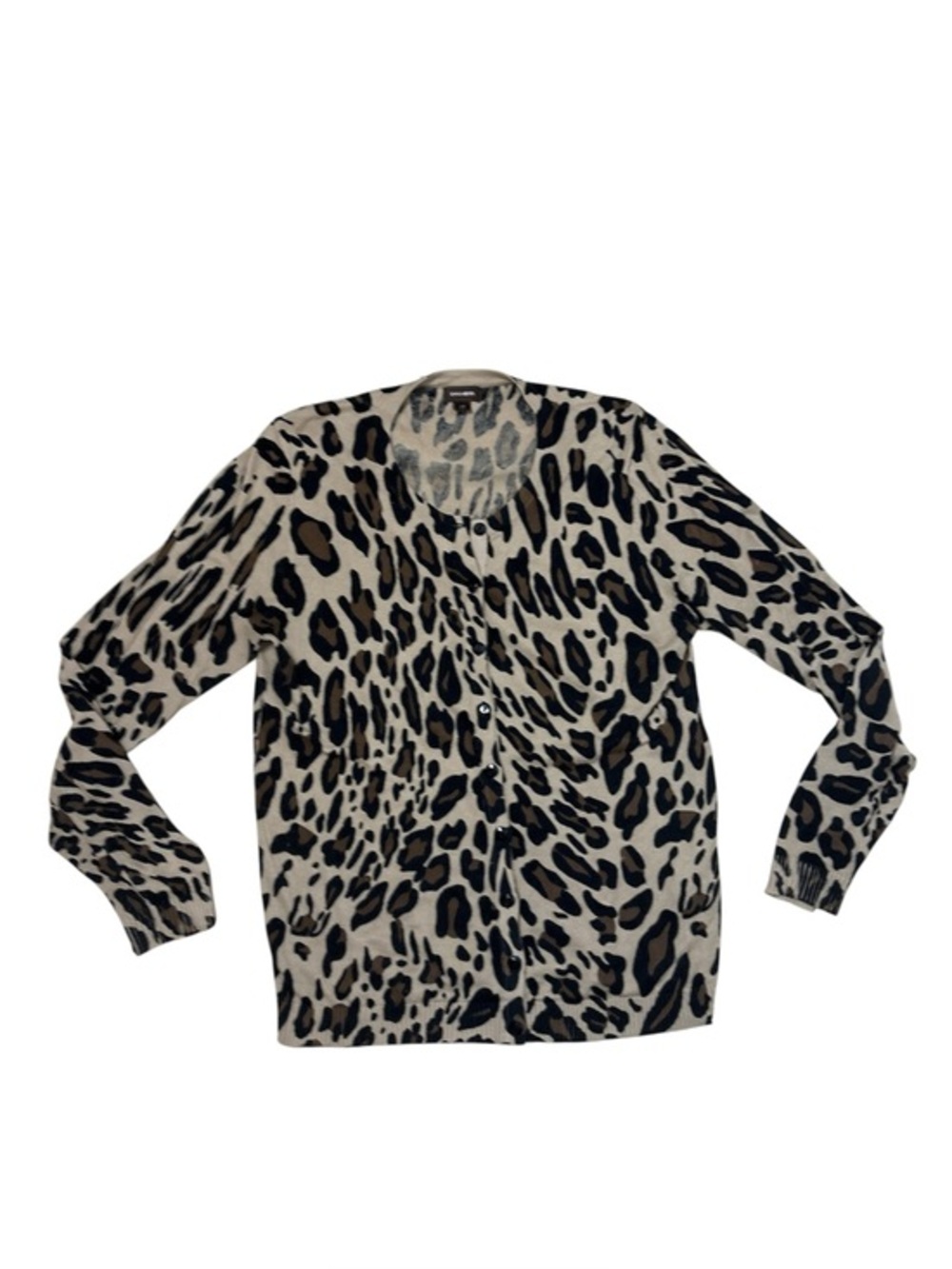 ⭐️ Danier Beige and Black Leopard-Print Cardigan- size Large